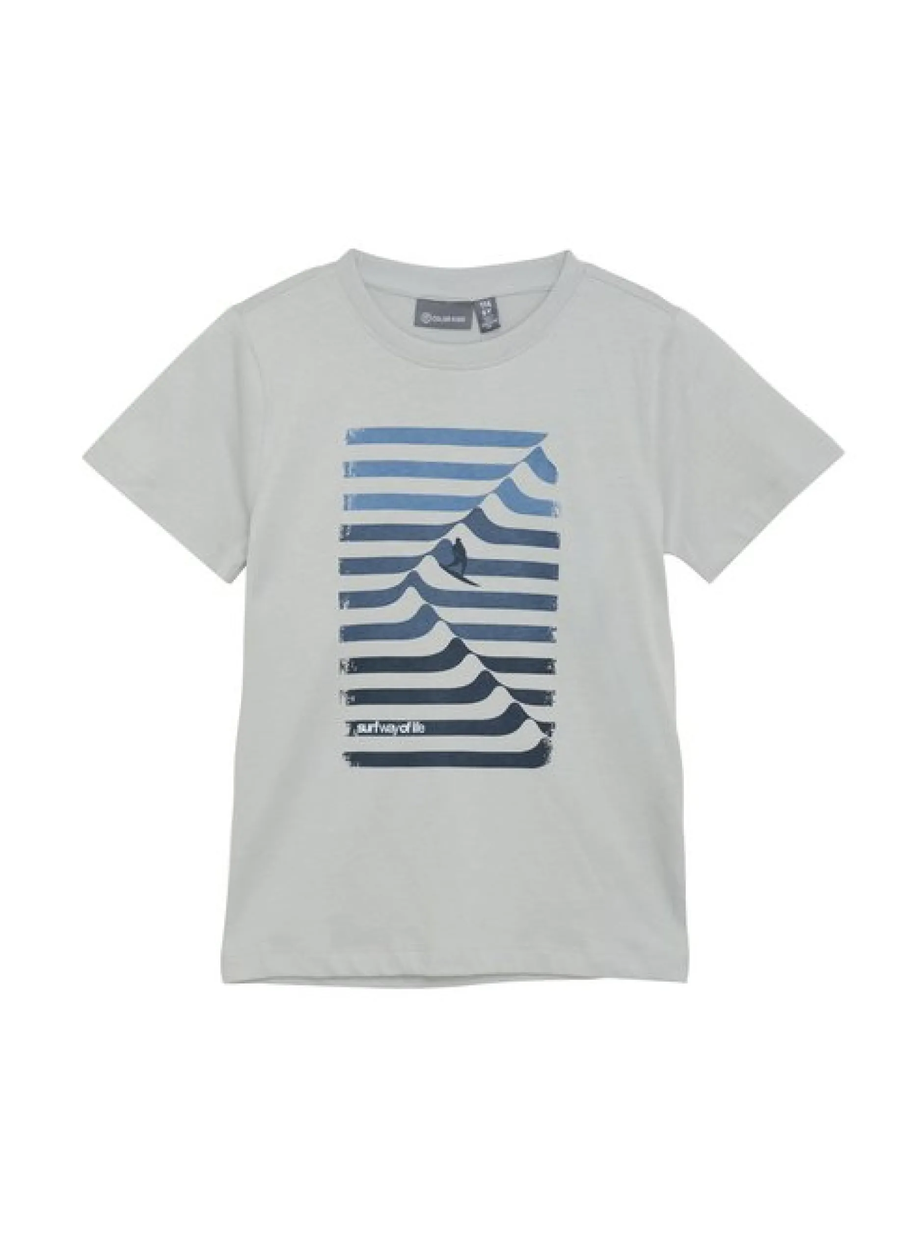 ColorKids Jungen Shirt - COT-shirt W. Print in grau