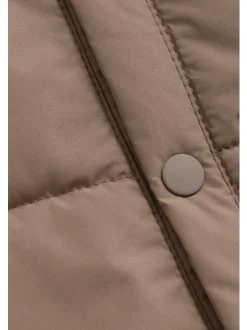 ColorKids Mädchen Steppmantel - COJacket - Quilt & Long in braun