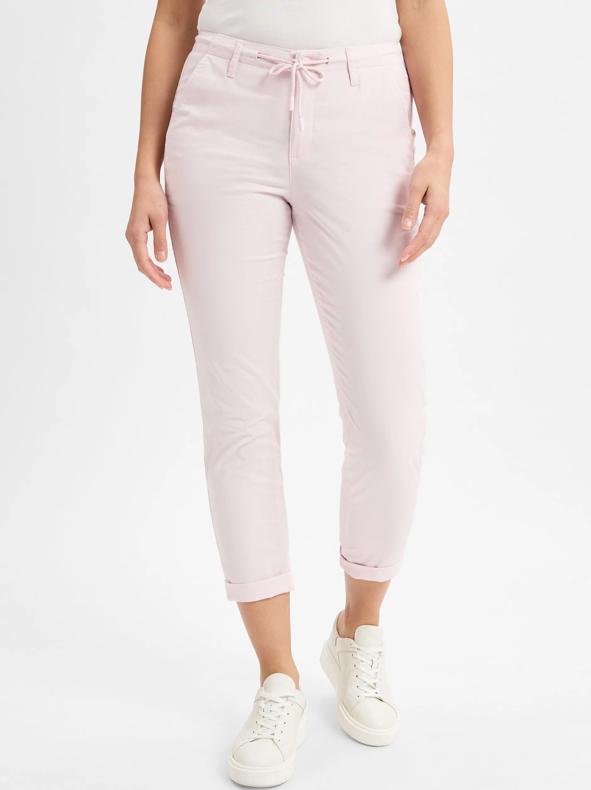 comma casual identity Damen Chino in rosa