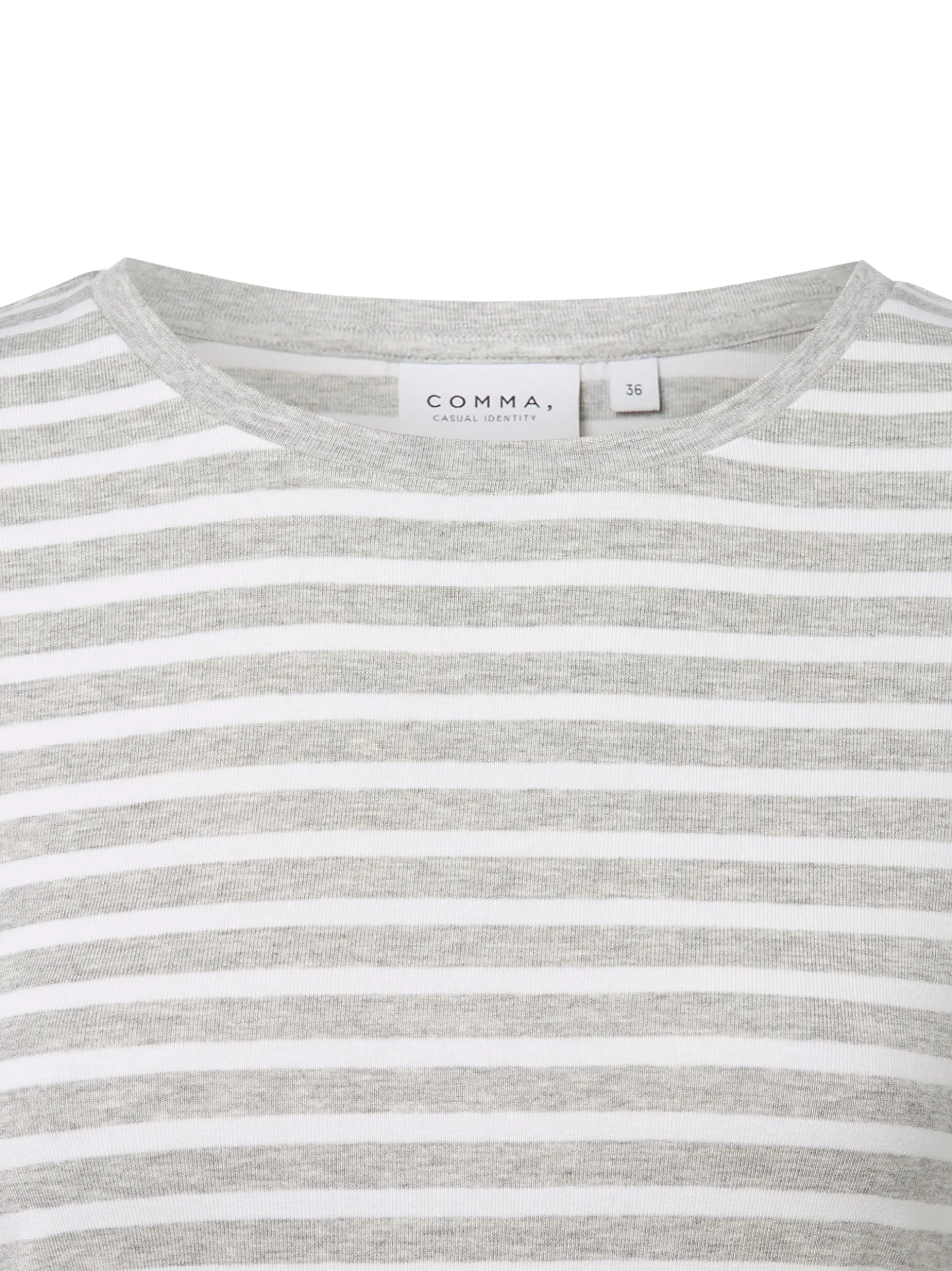 comma casual identity Damen Langarmshirt in ecru hellgrau