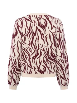 comma casual identity Damen Strickpullover in beige aubergine