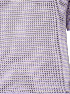 comma casual identity Damen Strickshirt in flieder beige
