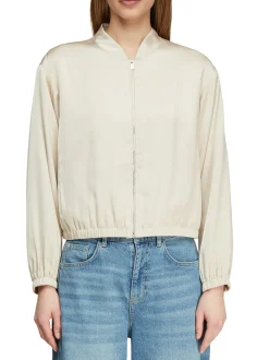 comma Damen Blouson in beige - Ärmel: langarm