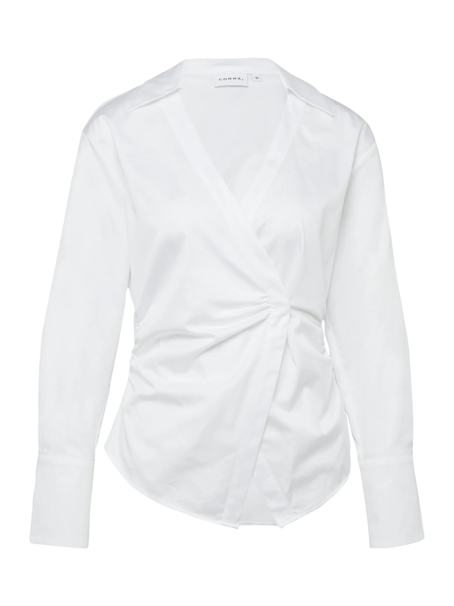 comma Damen Bluse in weiß - Ärmel: langarm