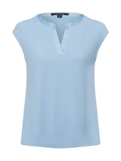 comma Damen Blusentop in hellblau - Ärmel: ohne Arm