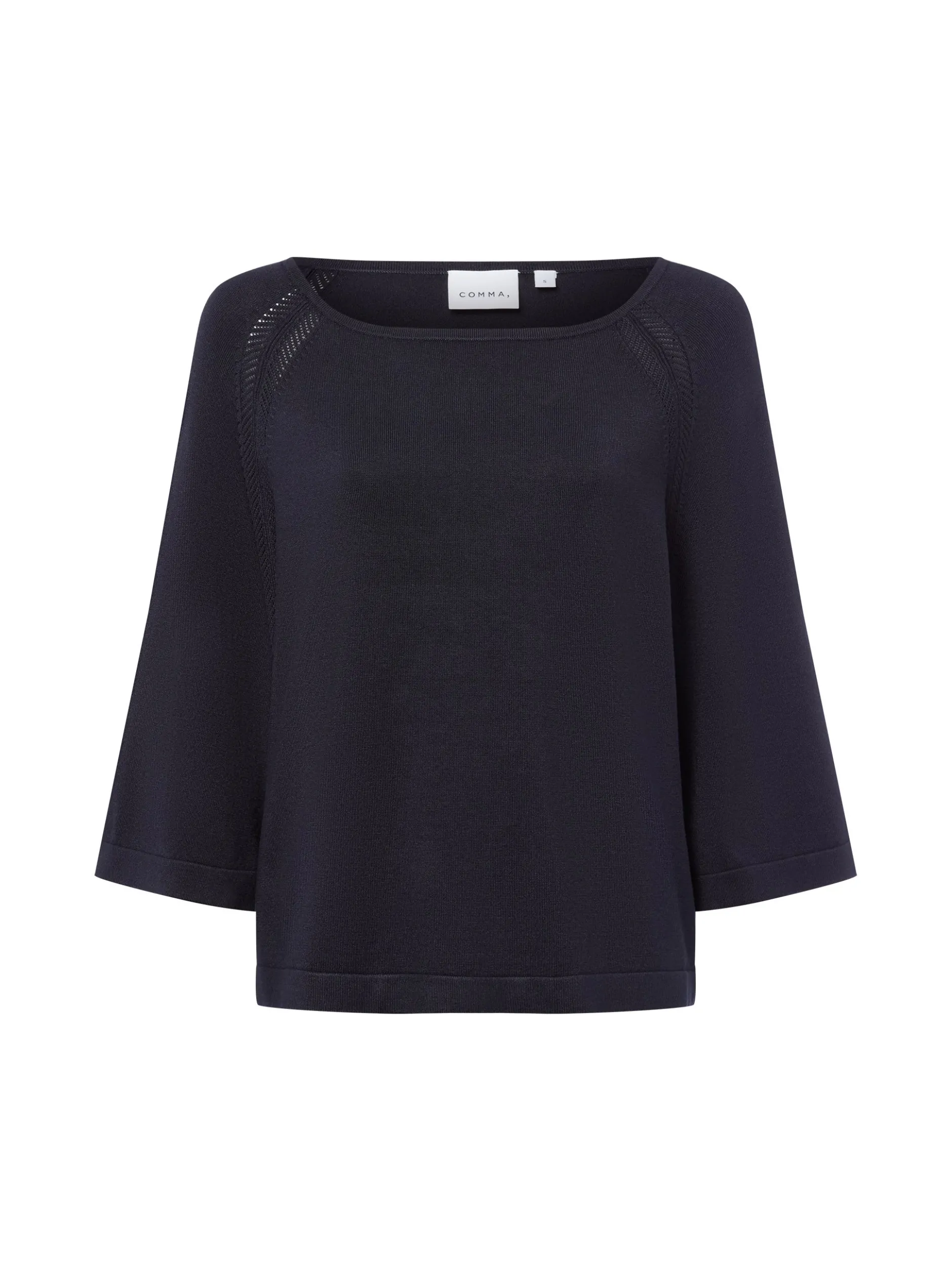 comma Damen Feinstrickpullover in marine