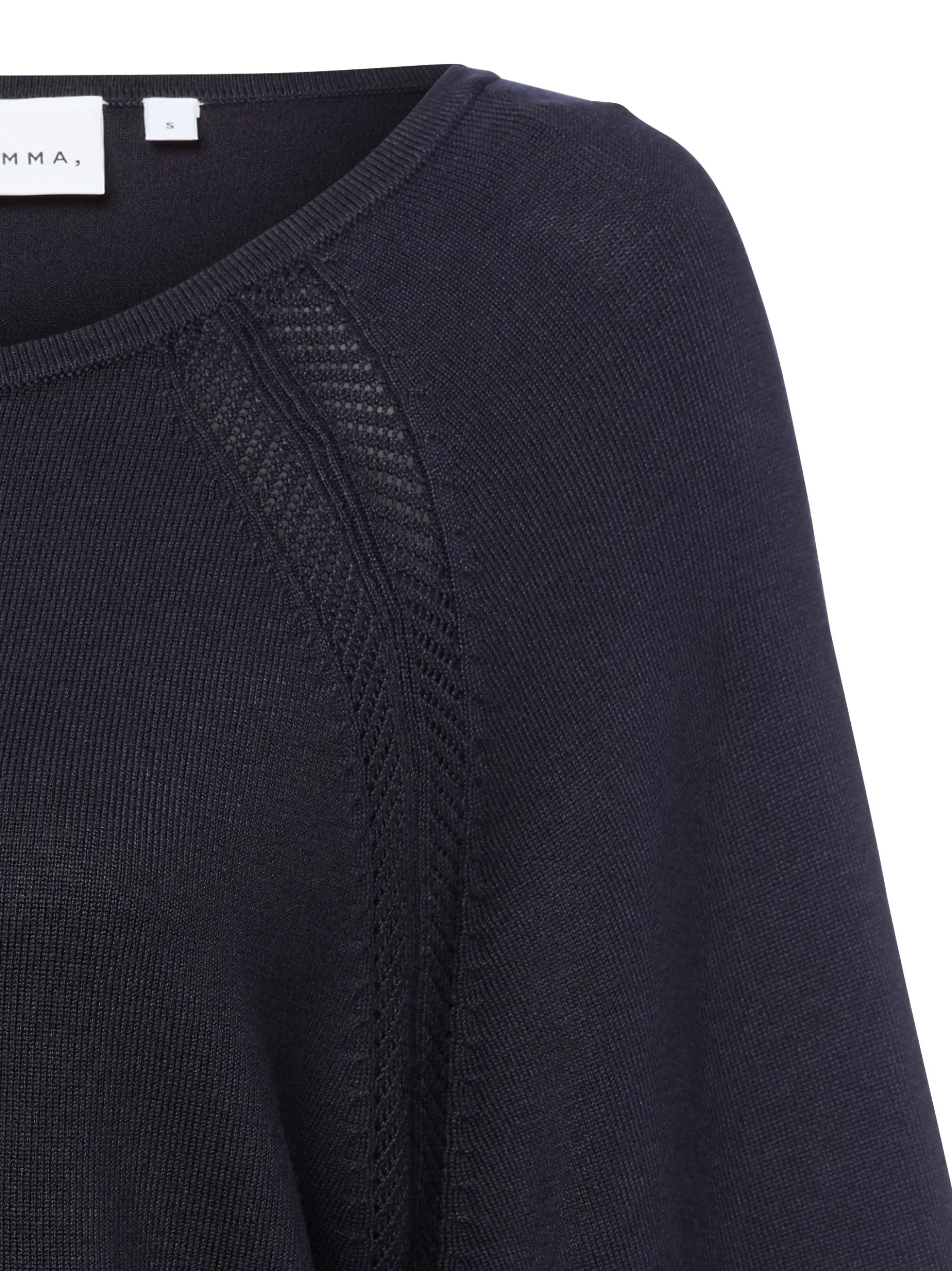 comma Damen Feinstrickpullover in marine