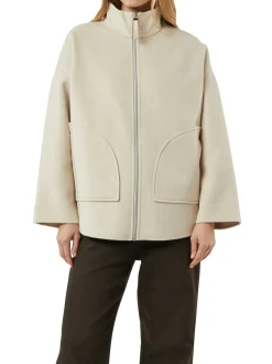 comma Damen Jacke mit Woll-Anteil in sand