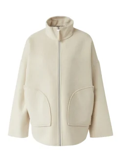 comma Damen Jacke mit Woll-Anteil in sand
