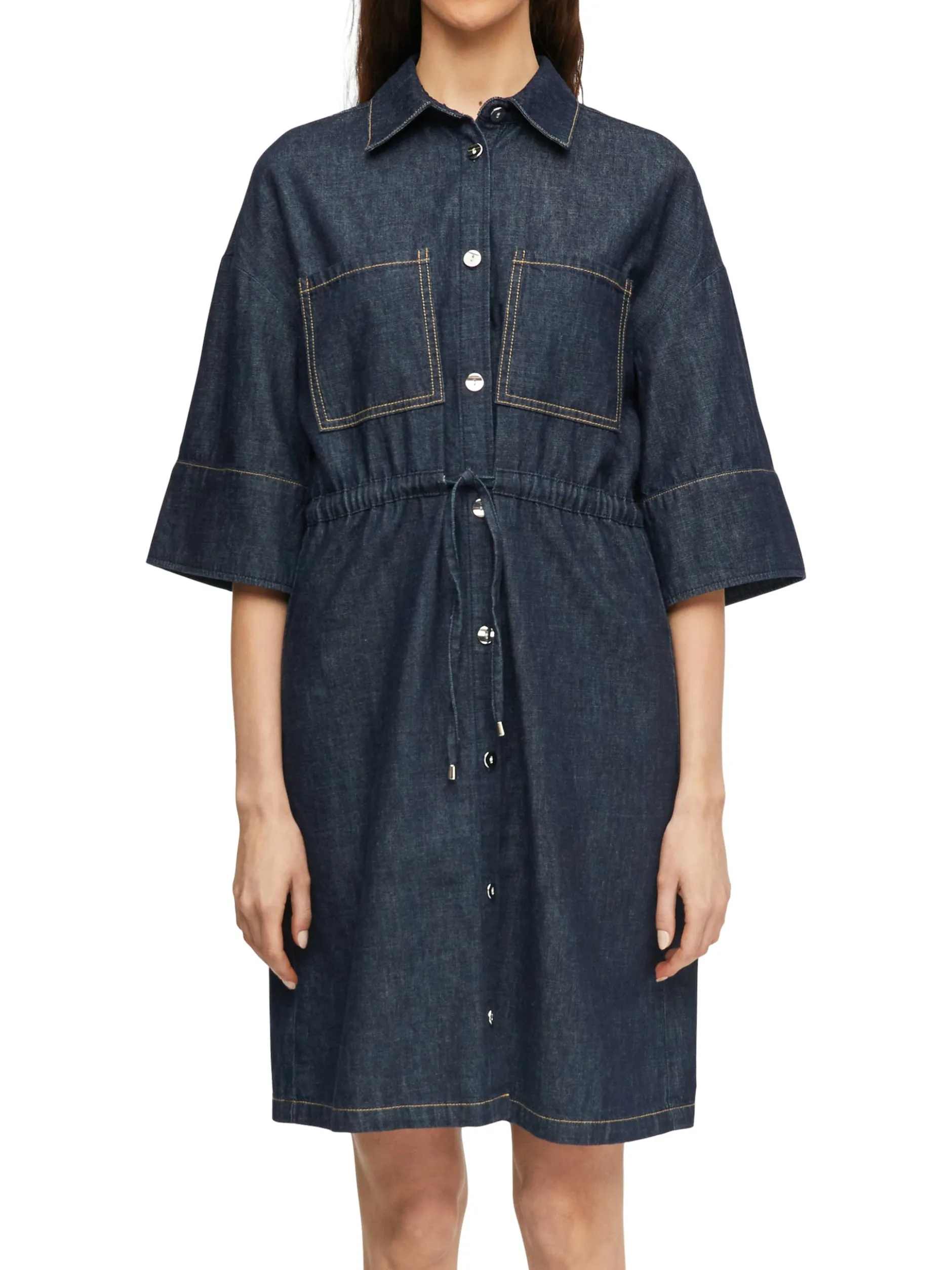 comma Damen Jeanskleid in denim - Ärmel: Halbarm