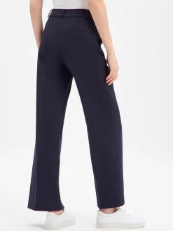 comma Damen Jersey-Anzughose in marine - Länge: lang