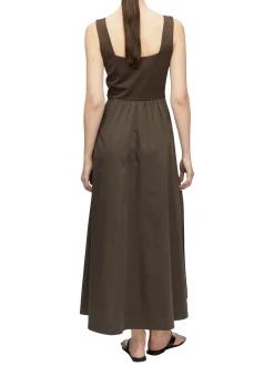 comma Damen Kleid in schoko - Ausschnitt: Rundhals