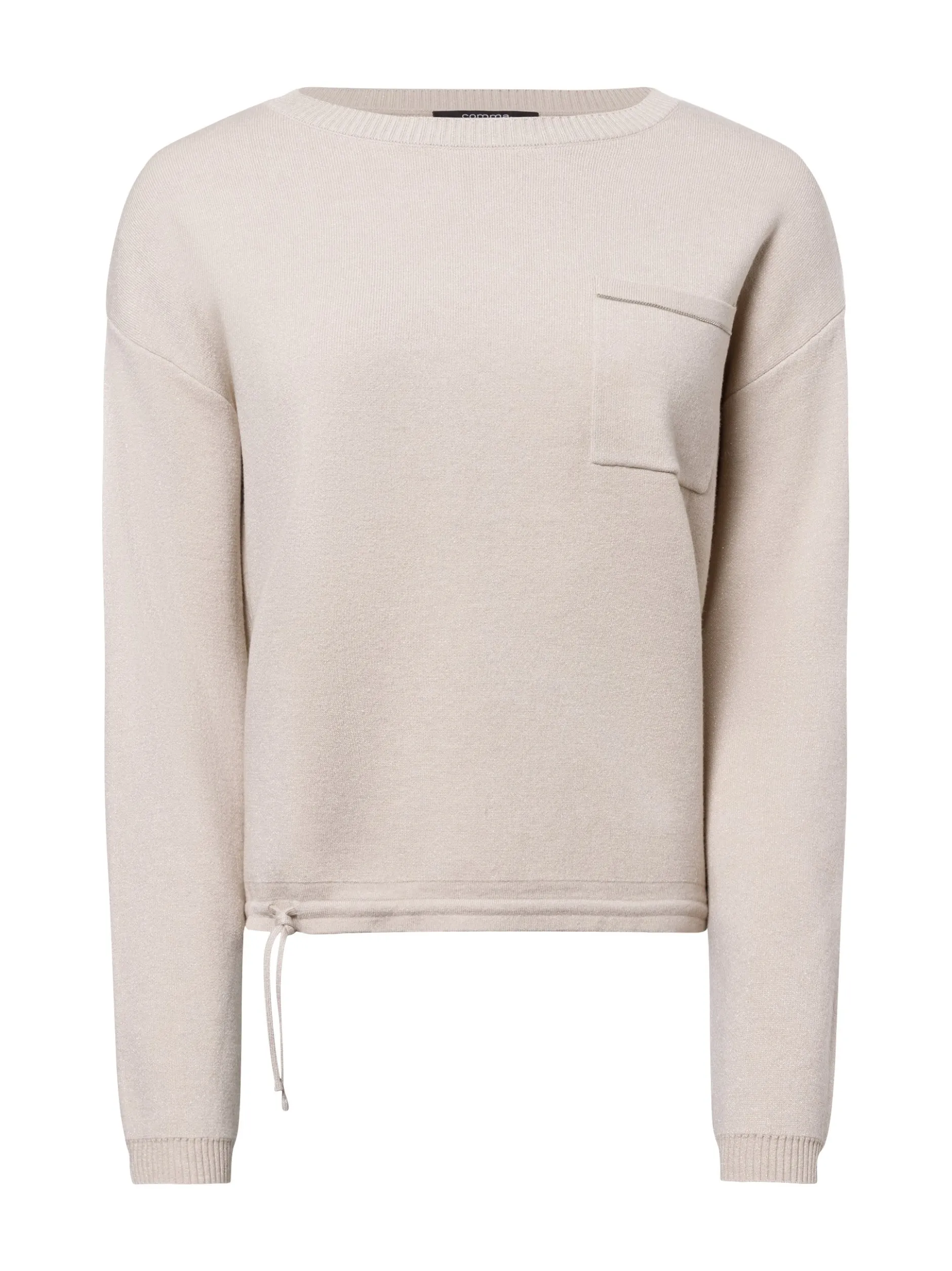 comma Damen Pullover in beige silber - Ärmel: langarm