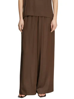 comma Damen Satinhose in schoko - Länge: lang