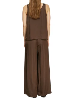 comma Damen Satinhose in schoko - Länge: lang