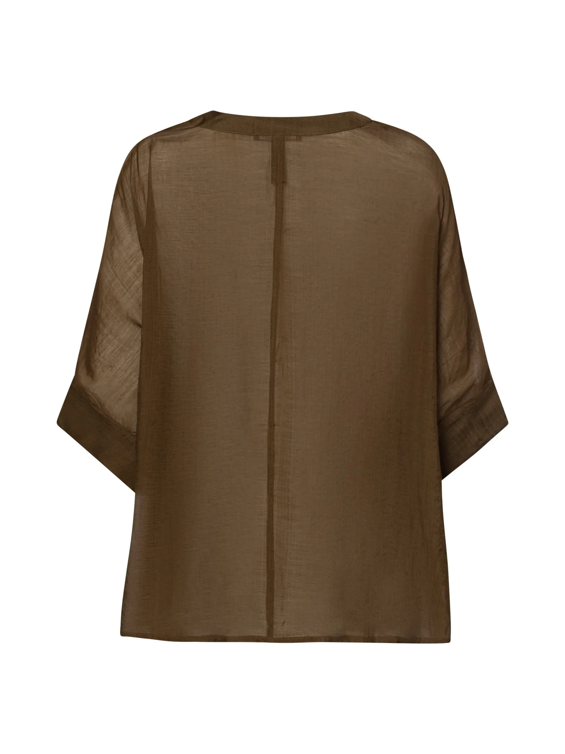 comma Damen Sommerbluse in khaki - Ärmel: Halbarm