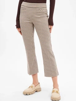 comma Damen Stoffhose in beige braun - Länge: verkürzt