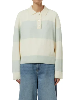 comma Damen Strickpullover in ecru mint - Ärmel: langarm