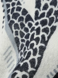 comma Damen Strickpullover in marine ecru