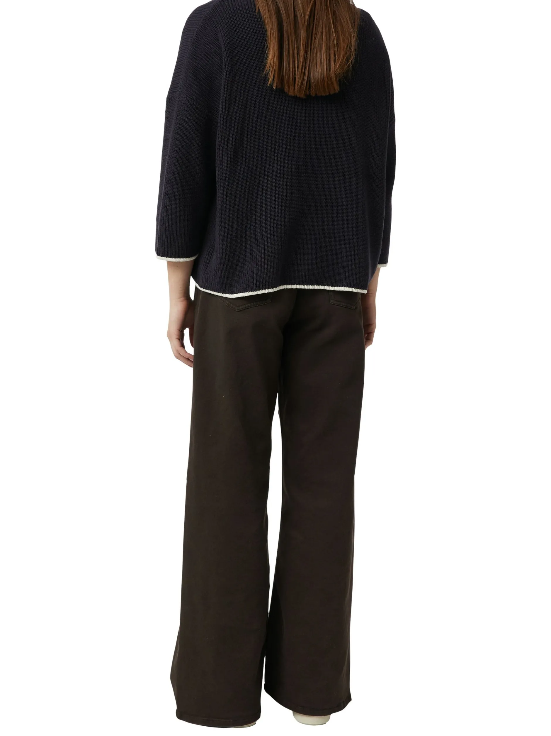comma Damen Strickpullover in marine - Ärmel: 3/4 Arm