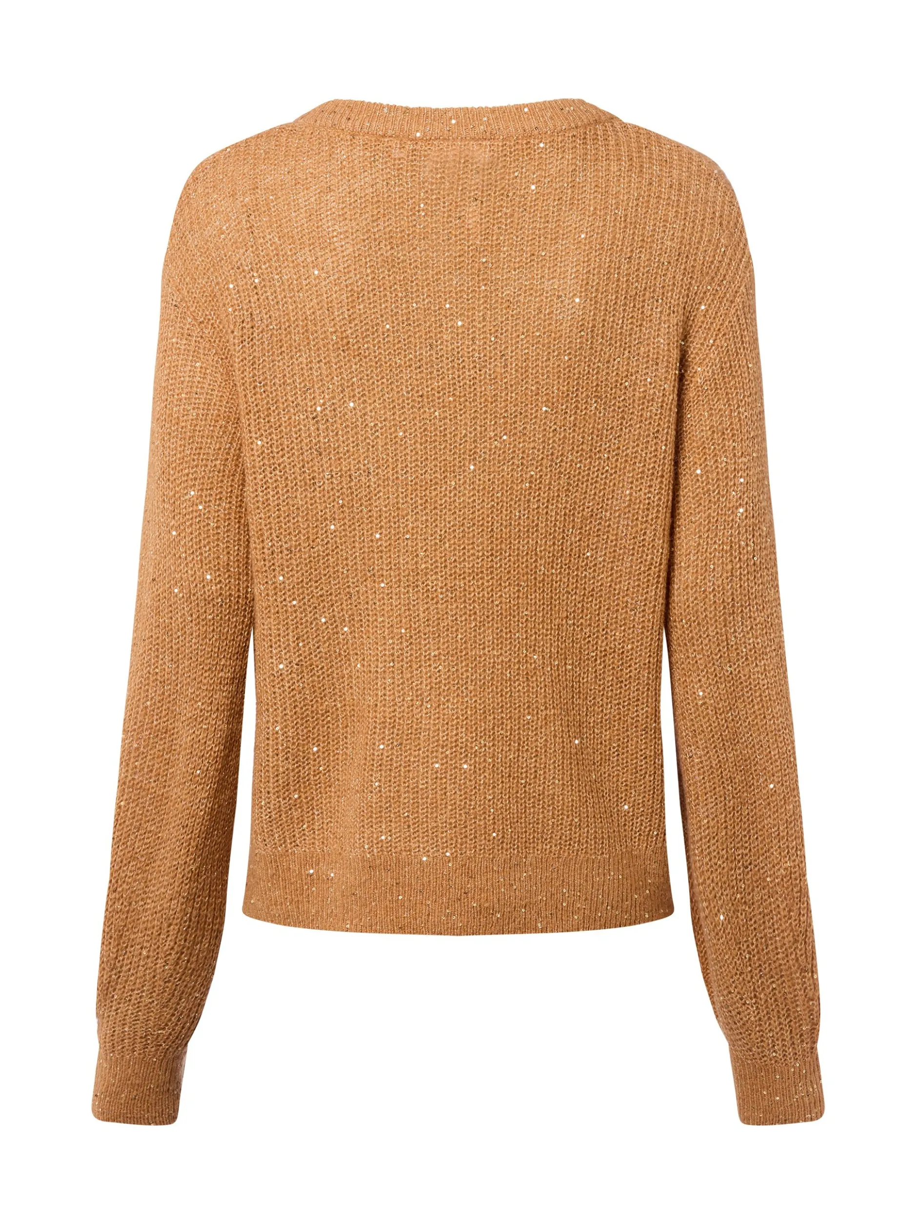 comma Damen Strickpullover mit Alpaka-Anteil in camel