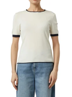 comma Damen Strickshirt in ecru - Ausschnitt: Rundhals