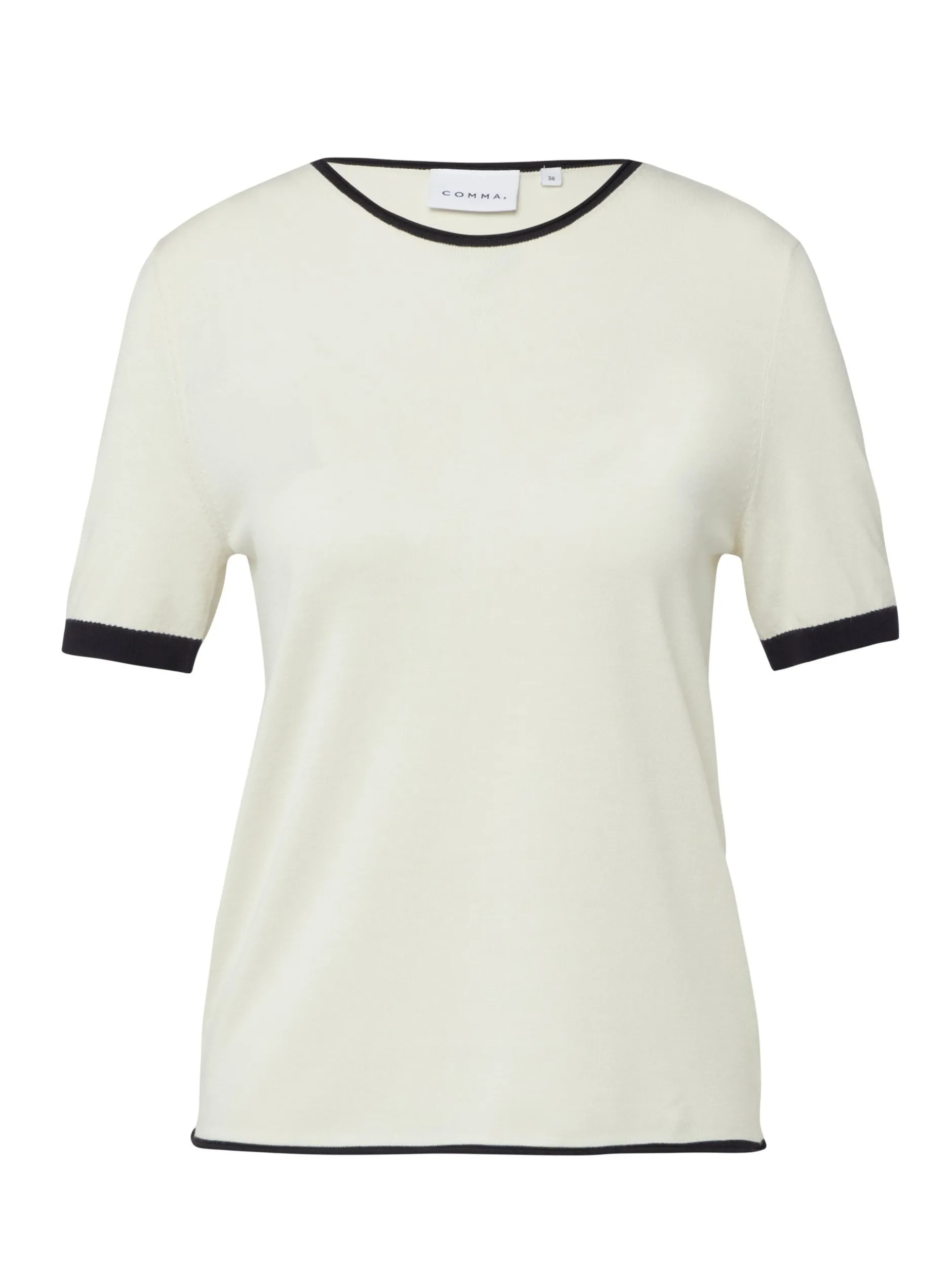 comma Damen Strickshirt in ecru - Ausschnitt: Rundhals