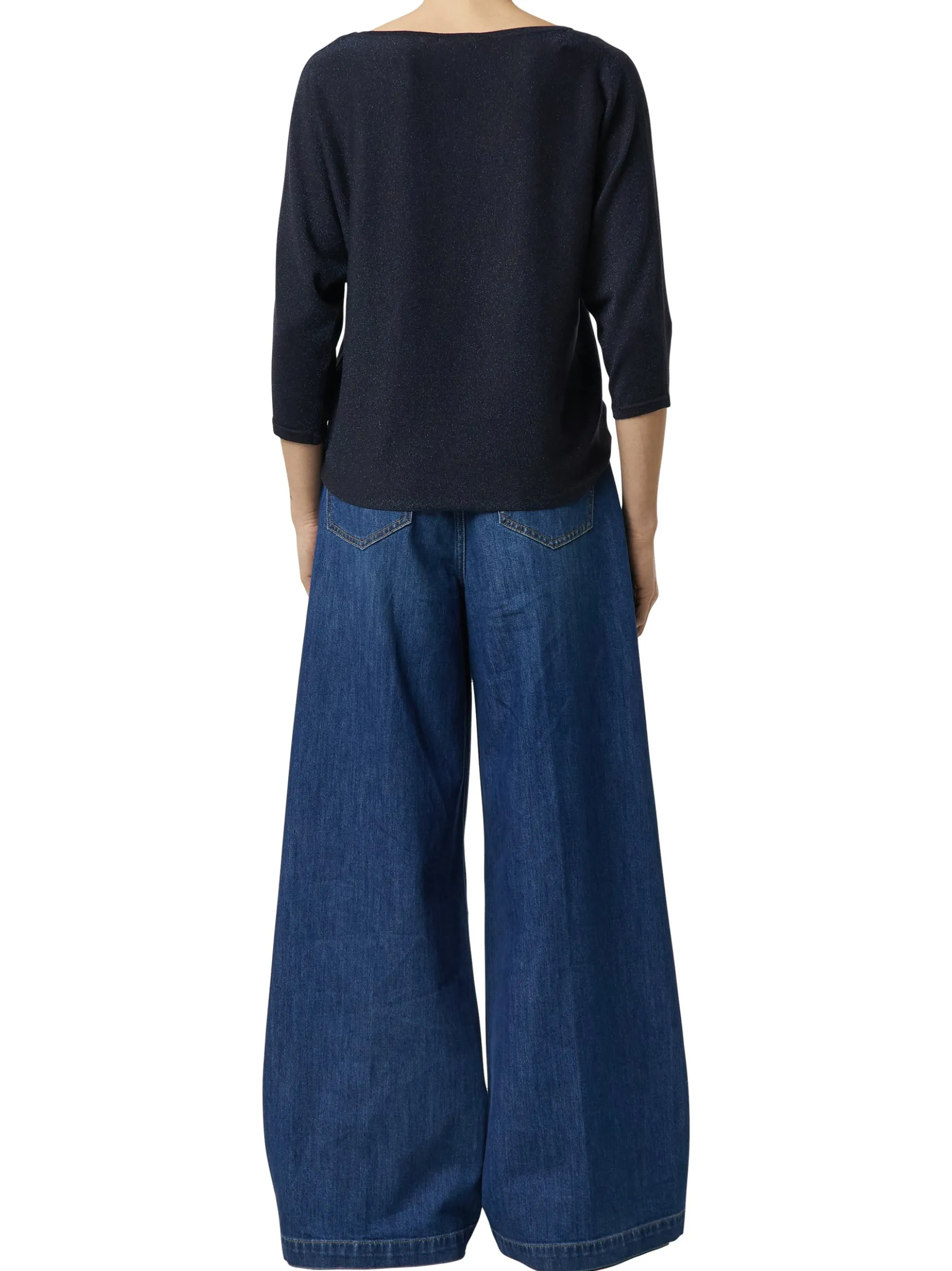 comma Damen Strickshirt in marine - Ausschnitt: Rundhals