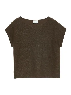 comma Damen Strickshirt in mocca roségold