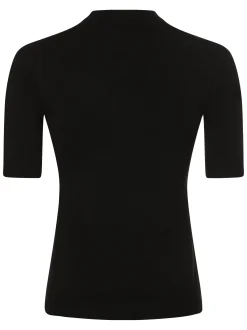 comma Damen Strickshirt in schwarz - Ärmel: Halbarm