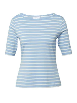 comma Damen T-Shirt in blau weiß - Ausschnitt: U-Boot