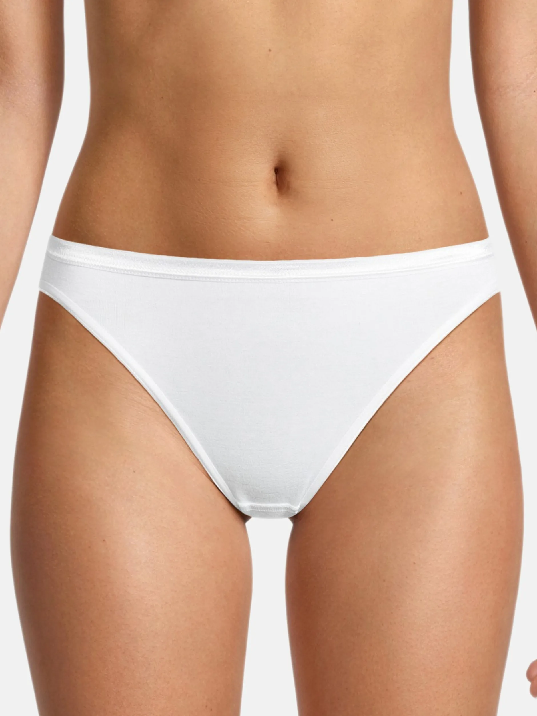 con-ta Damen Bikinislip - 3er Pack Modal in weiß