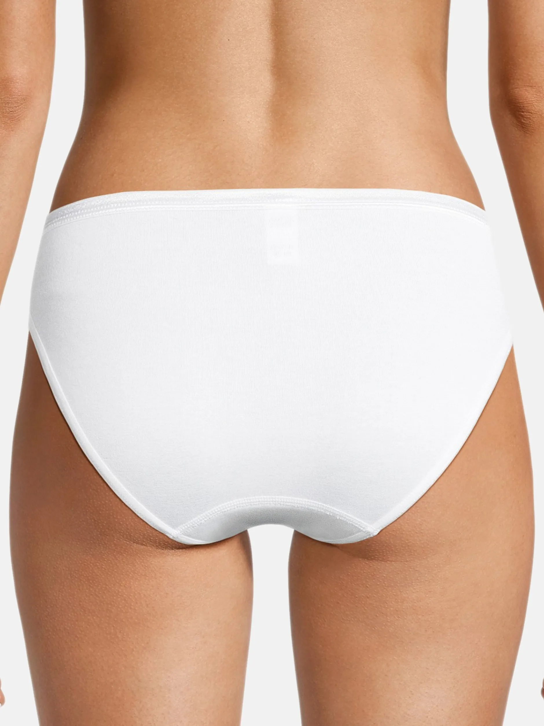 con-ta Damen Bikinislip - 3er Pack Modal in weiß