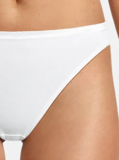 con-ta Damen Bikinislip - 3er Pack Modal in weiß