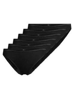 con-ta Damen Bikinislip - 6er Pack Modal in schwarz