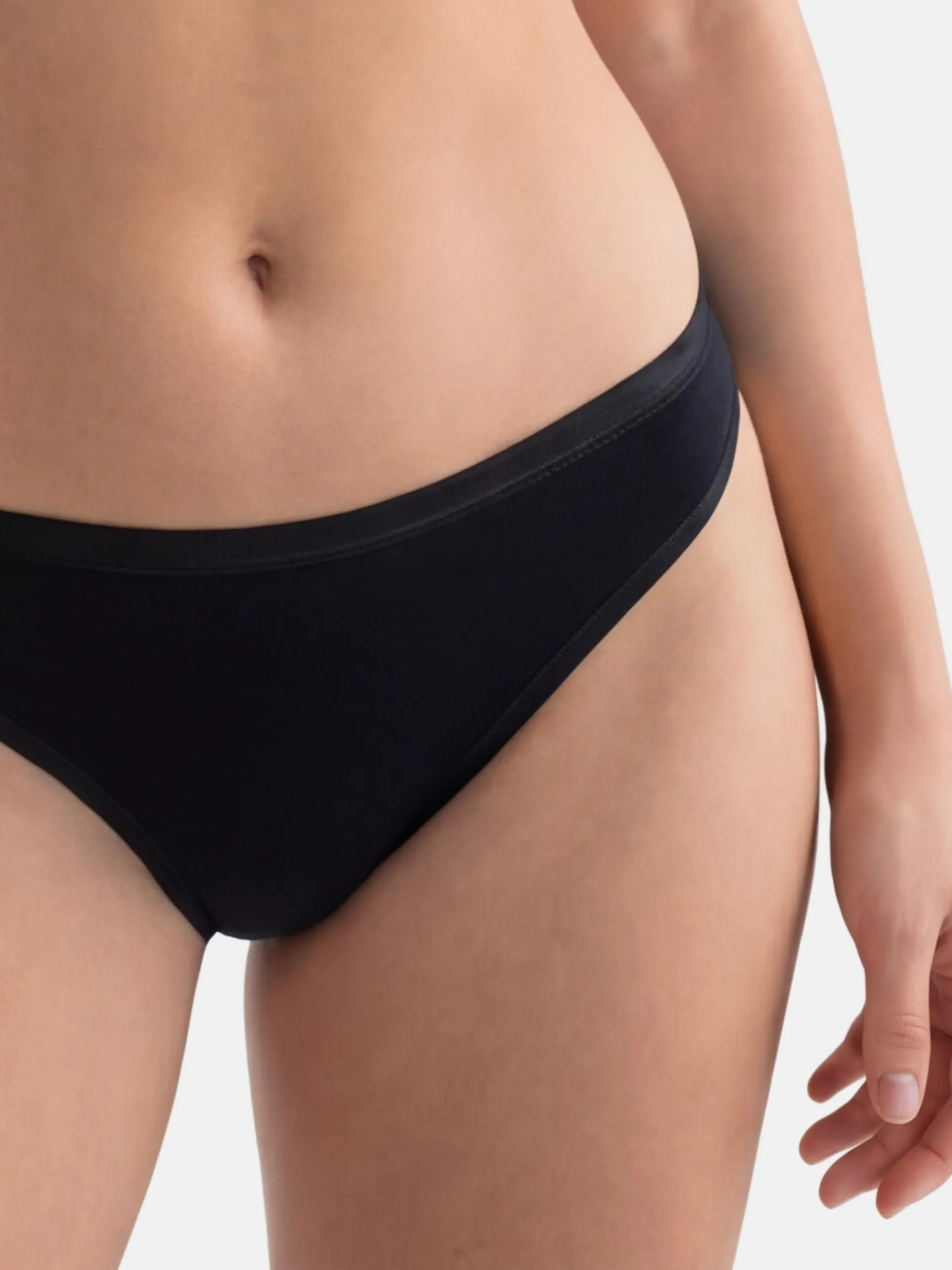con-ta Damen Bikinislip - 6er Pack Modal in schwarz