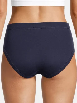 con-ta Damen Hüftslip - 3er Pack Feinripp in blau