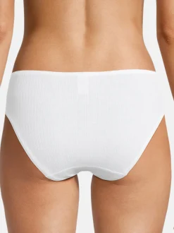 con-ta Damen Hüftslip - 3er Pack Feinripp in weiß