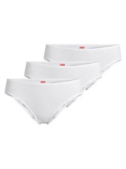 con-ta Damen Hüftslip - 3er Pack Feinripp in weiß