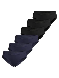 con-ta Damen Hüftslip - 6er Pack Feinripp in blau