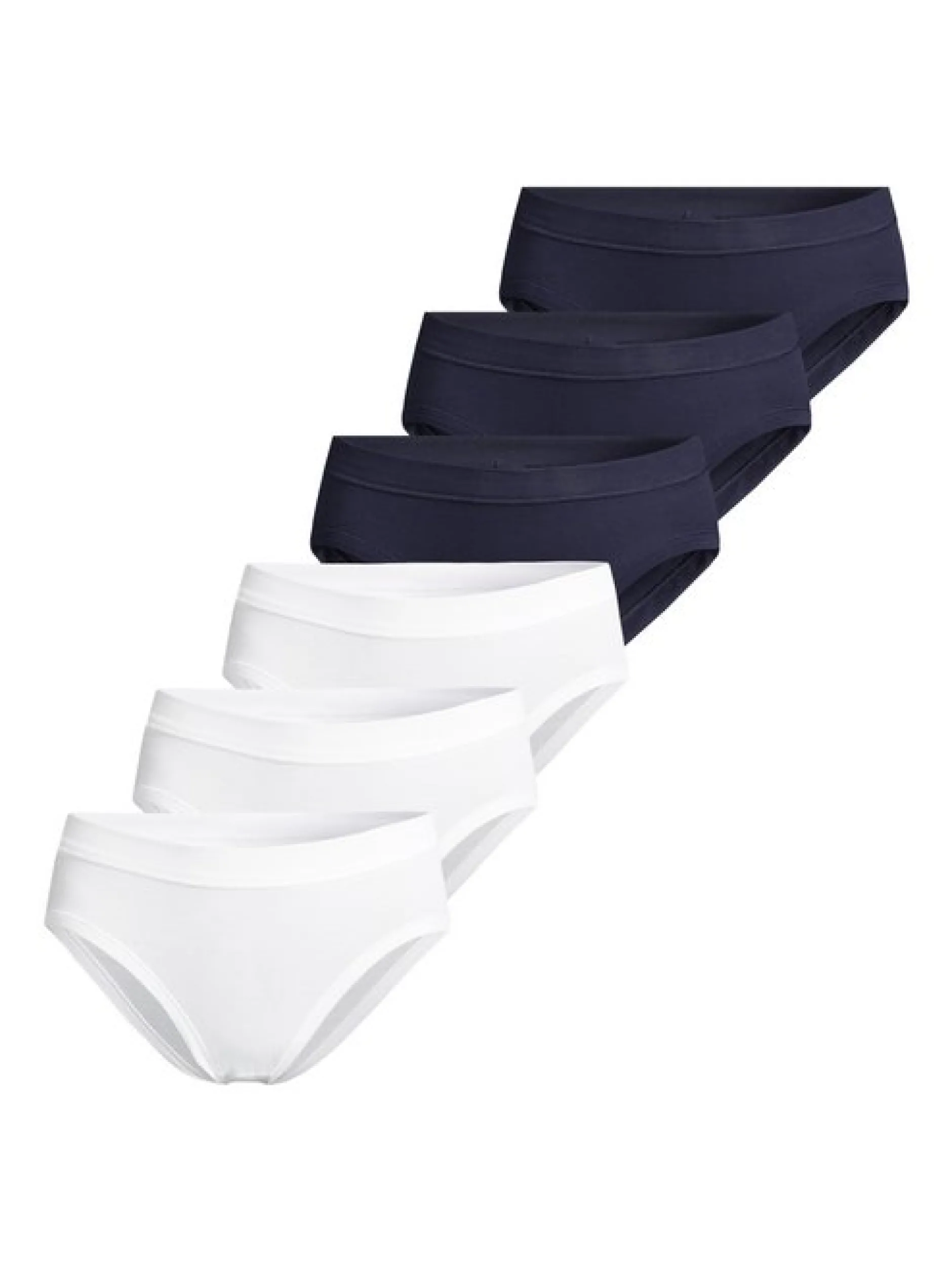 con-ta Damen Hüftslip - 6er Pack Feinripp in hellblau