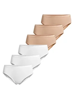 con-ta Damen Hüftslip - 6er Pack Modal in beige