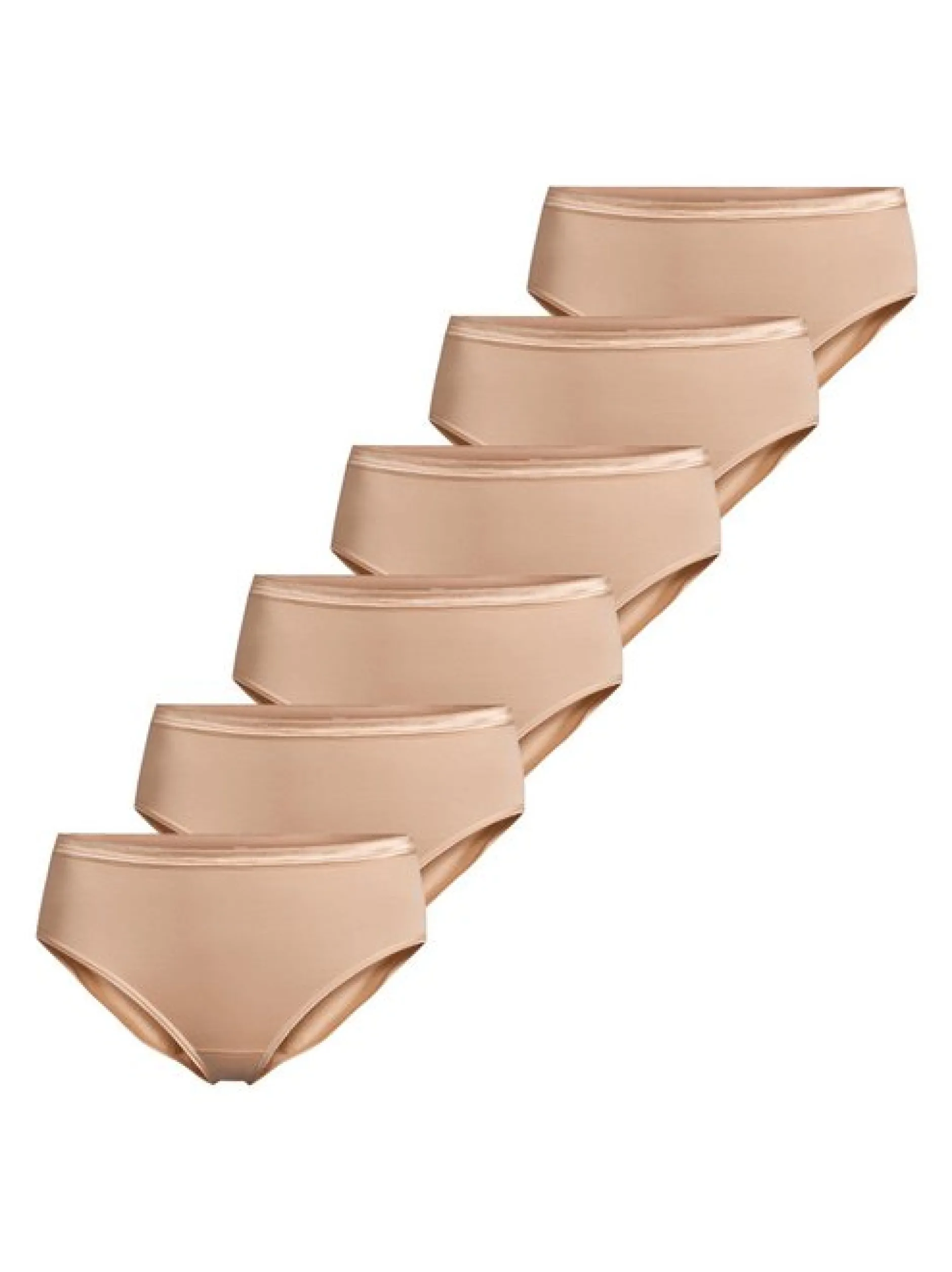 con-ta Damen Hüftslip - 6er Pack Modal in beige