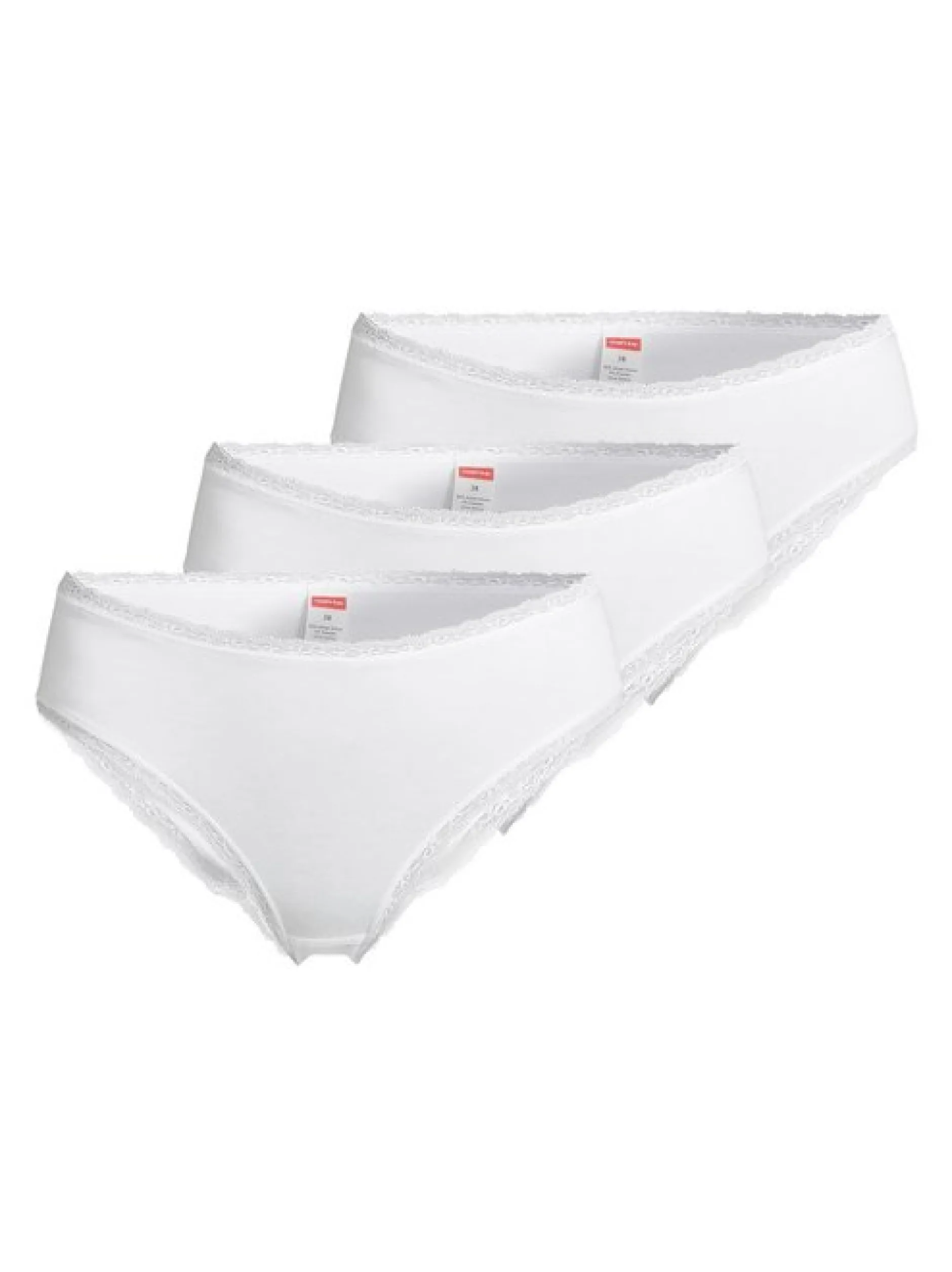 con-ta Damen Hüftslip - 3er Pack Modal in weiß