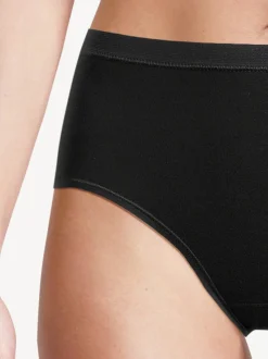con-ta Damen Maxi Slip - 3er Pack Feinripp in schwarz