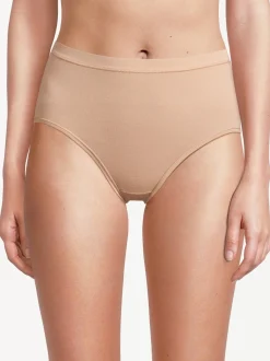 con-ta Damen Maxi Slip - 5er Pack Feinripp in beige