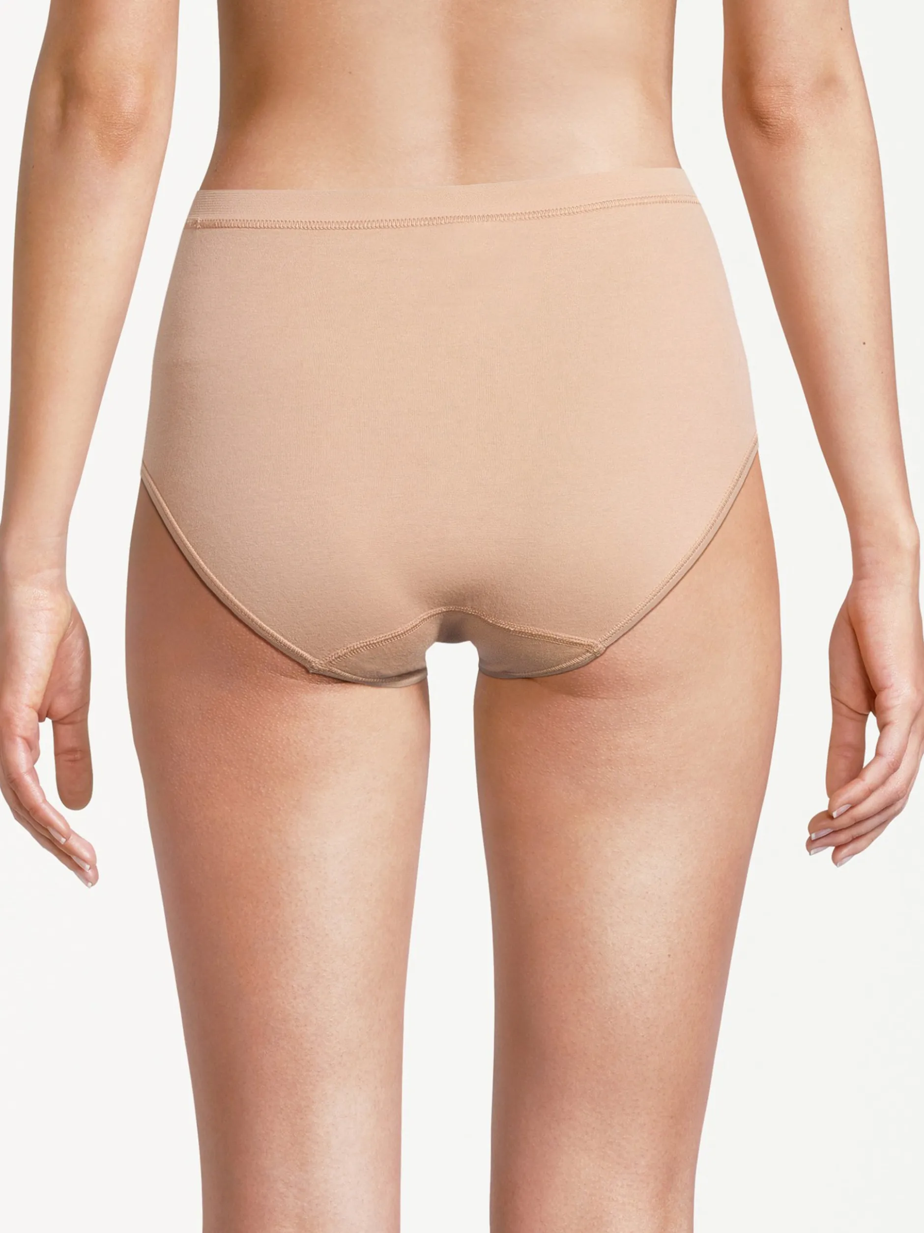 con-ta Damen Maxi Slip - 5er Pack Feinripp in beige
