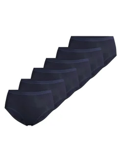 con-ta Damen Maxi Slip - 6er Pack Feinripp in blau