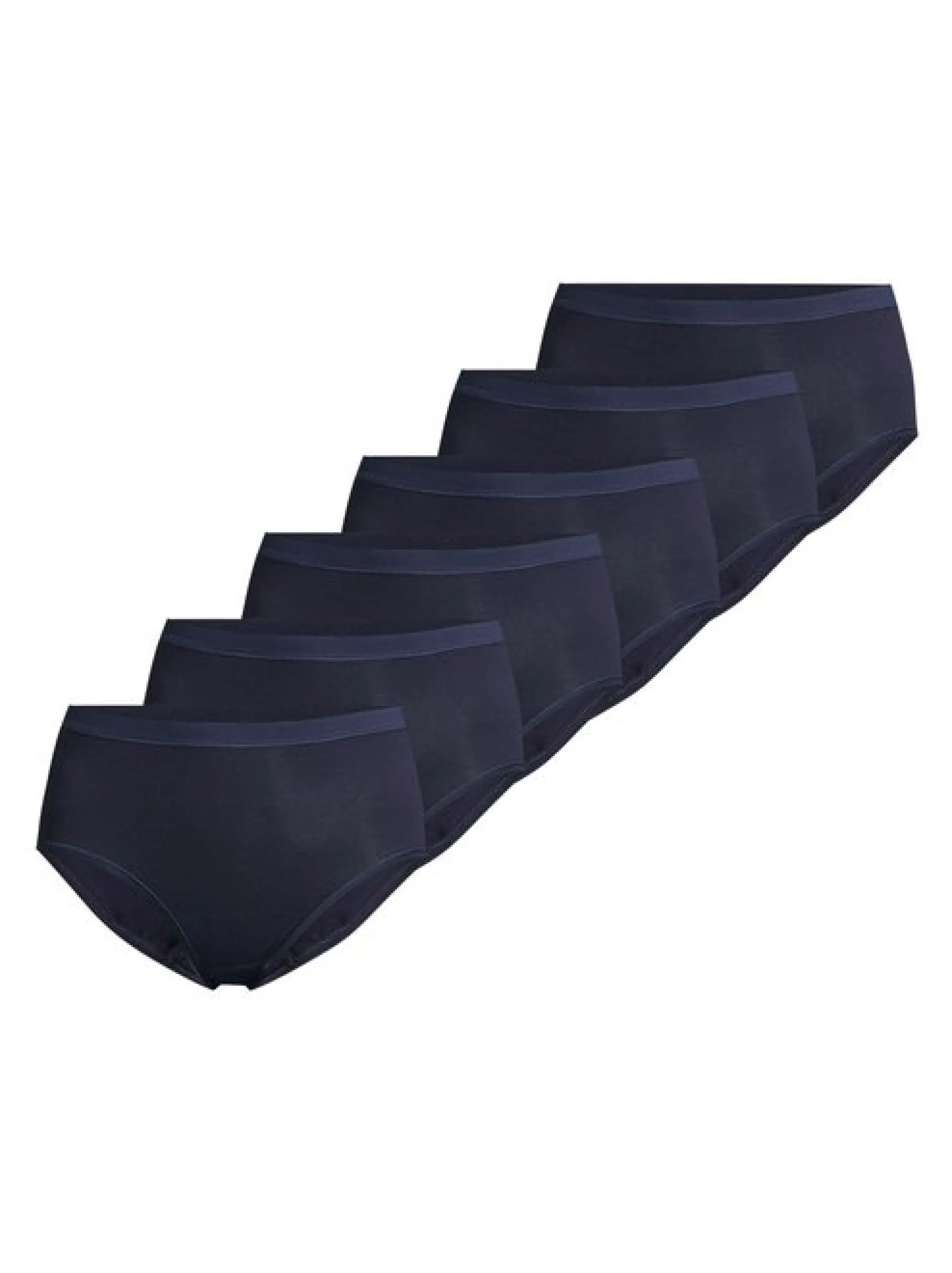 con-ta Damen Maxi Slip - 6er Pack Feinripp in blau