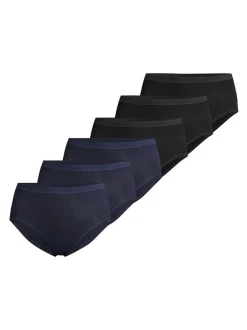 con-ta Damen Maxi Slip - 6er Pack Feinripp in blau